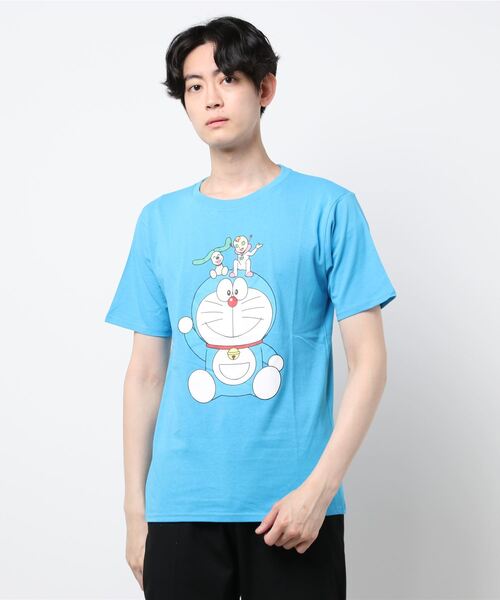LB/S （エルビーエス）の「【ドラえもん】プリントＴシャツ（Tシャツ/カットソー・メンズ・ホワイト×パープル/スカイブルー/ホワイト×レッド/ライトブルー/ホワイト×イエロー/ホワイト×ピンク/ロイヤルブルー/ネイビー/ブルー/ホワイト×ネイビー/ダークブルー/ホワイト×ブラック/ホワイト×ブルー・MEDIUM/SMALL/LARGE）」の12枚目の写真