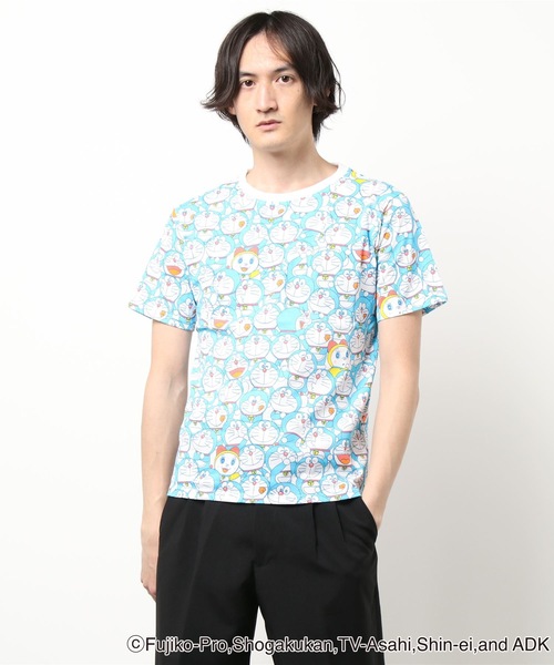 LB/S （エルビーエス）の「【ドラえもん】プリントＴシャツ（Tシャツ/カットソー・メンズ・ホワイト×パープル/スカイブルー/ホワイト×レッド/ライトブルー/ホワイト×イエロー/ホワイト×ピンク/ロイヤルブルー/ネイビー/ブルー/ホワイト×ネイビー/ダークブルー/ホワイト×ブラック/ホワイト×ブルー・MEDIUM/SMALL/LARGE）」の6枚目の写真