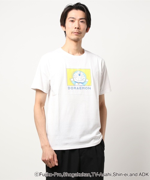 LB/S （エルビーエス）の「【ドラえもん】プリントＴシャツ（Tシャツ/カットソー・メンズ・ホワイト×パープル/スカイブルー/ホワイト×レッド/ライトブルー/ホワイト×イエロー/ホワイト×ピンク/ロイヤルブルー/ネイビー/ブルー/ホワイト×ネイビー/ダークブルー/ホワイト×ブラック/ホワイト×ブルー・MEDIUM/SMALL/LARGE）」の7枚目の写真