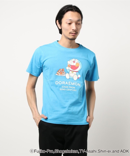 LB/S （エルビーエス）の「【ドラえもん】プリントＴシャツ（Tシャツ/カットソー・メンズ・ホワイト×パープル/スカイブルー/ホワイト×レッド/ライトブルー/ホワイト×イエロー/ホワイト×ピンク/ロイヤルブルー/ネイビー/ブルー/ホワイト×ネイビー/ダークブルー/ホワイト×ブラック/ホワイト×ブルー・MEDIUM/SMALL/LARGE）」の9枚目の写真