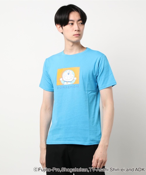 LB/S （エルビーエス）の「【ドラえもん】プリントＴシャツ（Tシャツ/カットソー・メンズ・ホワイト×パープル/スカイブルー/ホワイト×レッド/ライトブルー/ホワイト×イエロー/ホワイト×ピンク/ロイヤルブルー/ネイビー/ブルー/ホワイト×ネイビー/ダークブルー/ホワイト×ブラック/ホワイト×ブルー・MEDIUM/SMALL/LARGE）」の10枚目の写真