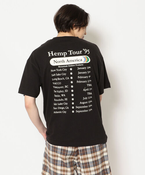 MANASTASH（マナスタッシュ）の「MANASTASH/マナスタッシュ　HEMP TOUR TEE ヘンプツアーティー（Tシャツ/カットソー・メンズ・ナチュラル/ブラック/オレンジ系その他・MEDIUM/LARGE/X-LARGE）」の2枚目の写真