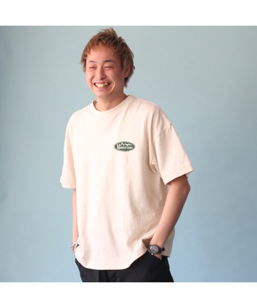 MANASTASH（マナスタッシュ）の「MANASTASH/マナスタッシュ　HEMP TOUR TEE ヘンプツアーティー（Tシャツ/カットソー・メンズ・ナチュラル/ブラック/オレンジ系その他・MEDIUM/LARGE/X-LARGE）」の4枚目の写真