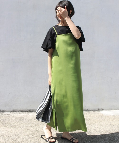 LAVEANGE（ラビアンジェ）の「[A4サイズ対応][2WAY] ストライプトートバッグ /ショルダーバッグ（トートバッグ・レディース・ブラック/ベージュ/グリーン・FREE）」の13枚目の写真