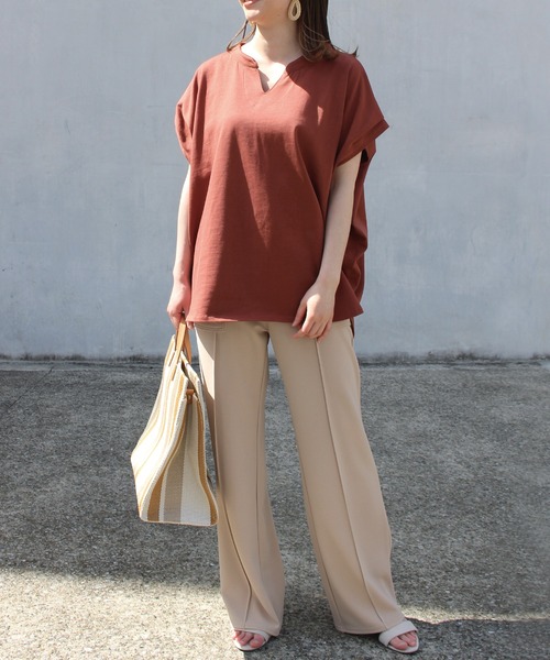 LAVEANGE（ラビアンジェ）の「[A4サイズ対応][2WAY] ストライプトートバッグ /ショルダーバッグ（トートバッグ・レディース・ブラック/ベージュ/グリーン・FREE）」の12枚目の写真