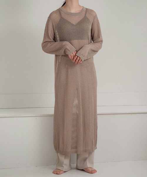 lawgy（ラウジー）の「ami onepiece（ワンピース・レディース・ベージュ/アイボリー/マスタード・FREE）」の3枚目の写真