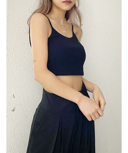 GYDA（ジェイダ）の「BACKデザインビスチェ（キャミソール・レディース・オフホワイト/ブラック・FREE）」の8枚目の写真