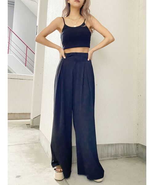 GYDA（ジェイダ）の「BACKデザインビスチェ（キャミソール・レディース・オフホワイト/ブラック・FREE）」の6枚目の写真