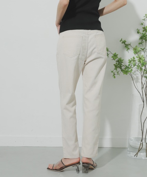 SENSE OF PLACE by URBAN RESEARCH（センスオブプレイスバイアーバンリサーチ）の「『Tallサイズあり』カツラギテーパードパンツ（デニムパンツ・レディース・ブラウン/アイボリー/オリーブ・MEDIUM/SMALL/TALL）」の22枚目の写真