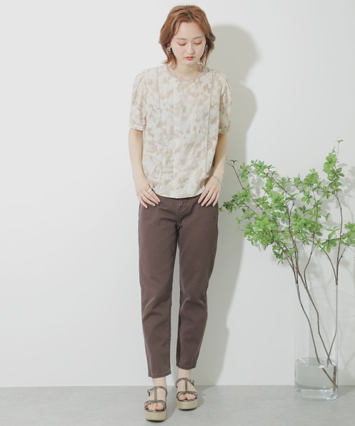 SENSE OF PLACE by URBAN RESEARCH（センスオブプレイスバイアーバンリサーチ）の「『Tallサイズあり』カツラギテーパードパンツ（デニムパンツ・レディース・ブラウン/アイボリー/オリーブ・MEDIUM/SMALL/TALL）」の19枚目の写真