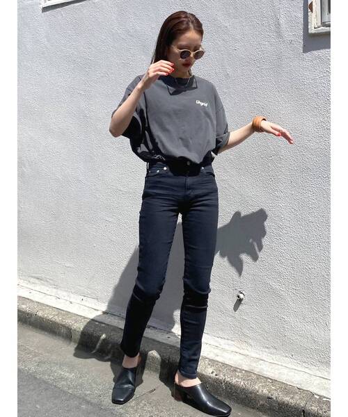 Ungrid（アングリッド）の「ブラックハイウエストストスリ（デニムパンツ・レディース・ブラック・24inch/25inch/26inch/27inch/23inch）」の11枚目の写真