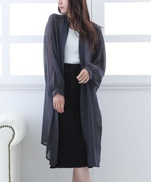 Primazel | オーバーサイズ シアーシフォンロングガウンカーディガン(カーディガン/ボレロ)