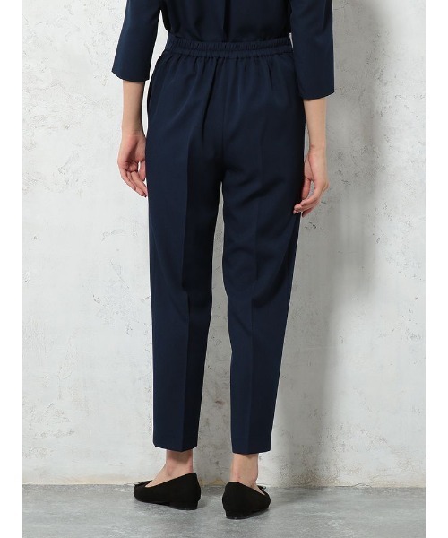 Perfect Suit FActory（パーフェクトスーツファクトリー）の「リネンライク　麻調　セットアップ　Wゴムテーパードパンツ　ネイビー/グレー（スーツパンツ・レディース・ネイビー/ライトグレー・L/M）」の17枚目の写真