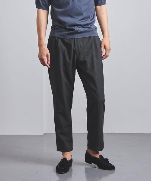 UNITED ARROWS（ユナイテッドアローズ）の「＜UNITED ARROWS＞ ポリエステル/リネン オールギャザー 1プリーツ イージー "Urban"（その他パンツ・メンズ・ブラック/オリーブ/ダークグレー・SMALL/MEDIUM/LARGE/X-LARGE）」の8枚目の写真