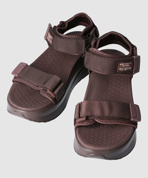 ブラウン⭕ スポーツサンダル 23cm　バックル付き ORiental TRaffic（オリエンタルトラフィック）の「【ORiental TRaffic