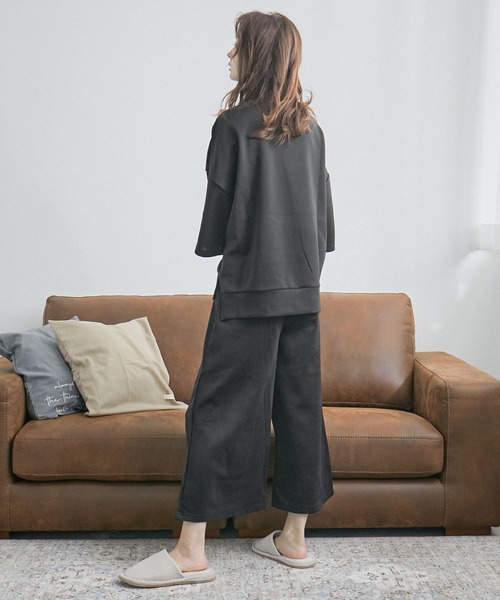 エリチ　HANRO ルームウェア xs (Ｍ) ダンボールニット ガウチョパンツ ルームウェア（ルームウェア