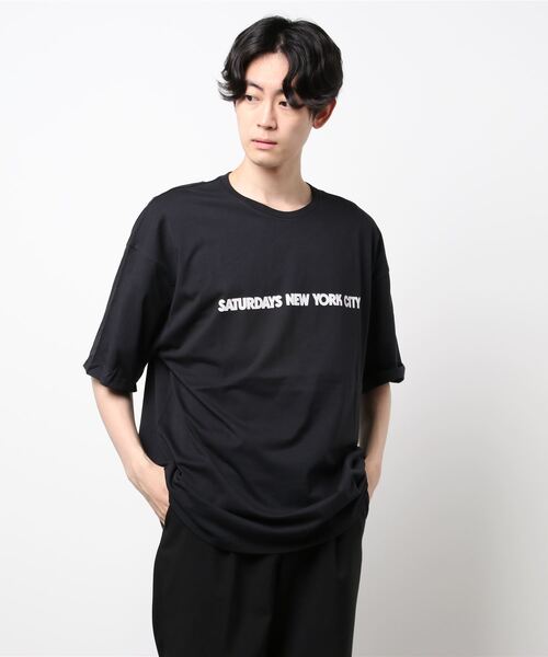 Saturdays NYC（サタデーズ ニューヨークシティ ）の「Surf Spot Relaxed SS Tee（Tシャツ/カットソー・メンズ・ブラック/オフホワイト・L/XL/S/M/X-SMALL）」の12枚目の写真