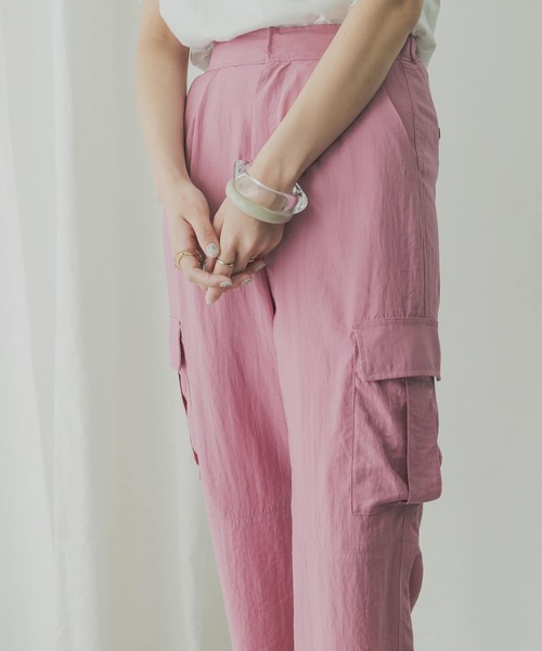 KBF+（ケービーエフプラス）の「KBF+　ナローカーゴパンツ（その他パンツ・レディース・チャコールグレー/パープル系その他/ブルー系その他・ONE）」の14枚目の写真