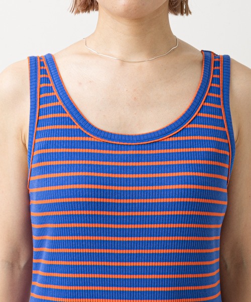 Omekashi(オメカシ)の「テレコボーダーノースリーブワンピース(ワンピース・レディース・グリーン/ブルー/ブラウン・38/36)」の18枚目の写真