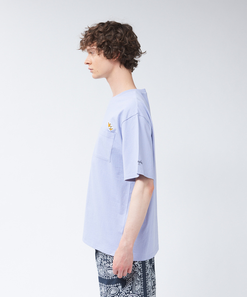 Mark Gonzales（マーク・ゴンザレス）の「【Mark Gonzales / マークゴンザレス】 別注 カラー ポケット Tシャツ【予約】（Tシャツ/カットソー・メンズ・ホワイト/ブラック/ベージュ/ライラック・46/48）」の9枚目の写真