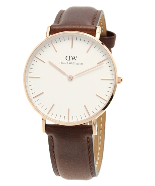 bpr BEAMS（ビーピーアール ビームス ）の「DANIEL WELLINGTON / Classic レザーベルト / ローズゴールド 36mm（アナログ腕時計・レディース・ブラック/ブラウン/ダークブラウン/ブラウン系その他/ブラック系その他・ONE SIZE）」の4枚目の写真