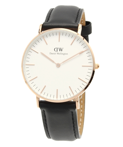 bpr BEAMS（ビーピーアール ビームス ）の「DANIEL WELLINGTON / Classic レザーベルト / ローズゴールド 36mm（アナログ腕時計・レディース・ブラック/ブラウン/ダークブラウン/ブラウン系その他/ブラック系その他・ONE SIZE）」の2枚目の写真