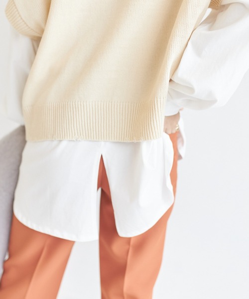 AIC.(エーアイシー)の「カットロンT×ダメージニットベストセット(ニット/セーター・レディース・チャコールグレー/ブラック/オフホワイト・FREE)」の16枚目の写真