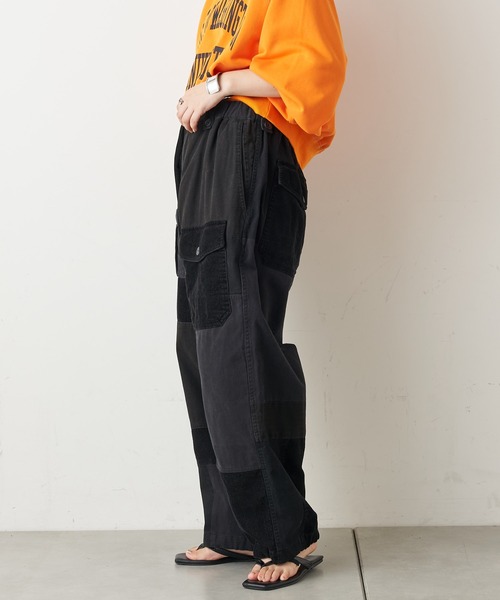etsinta（エシンタ）の「【etsinta/エシンタ】コーディロイ切替ミリタリーパンツ（カーゴパンツ・レディース・ブラック/カーキ・ONE SIZE）」の11枚目の写真
