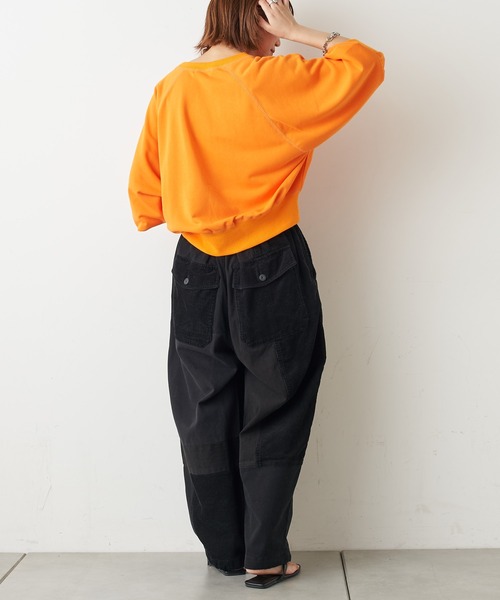 etsinta（エシンタ）の「【etsinta/エシンタ】コーディロイ切替ミリタリーパンツ（カーゴパンツ・レディース・ブラック/カーキ・ONE SIZE）」の18枚目の写真