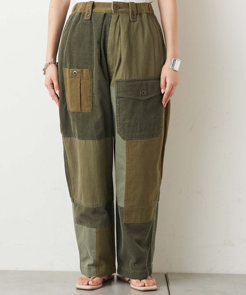 etsinta（エシンタ）の「【etsinta/エシンタ】コーディロイ切替ミリタリーパンツ（カーゴパンツ・レディース・ブラック/カーキ・ONE SIZE）」の19枚目の写真