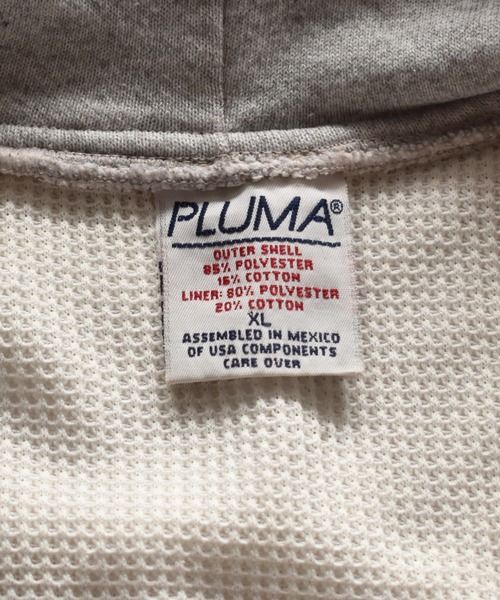 90s vintage PLUMA パーカー ダブルフェイス　裏サーマル　緑 80s ジップパーカー ダブルフェイス 裏 サーマル アメリカ製 60s