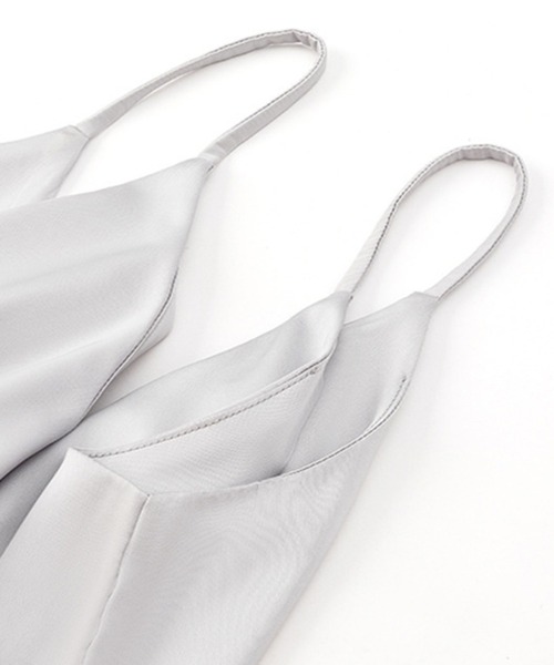 Anuenue(アヌエヌエ)の「とろみ素材キャミソール(キャミソール・レディース・ホワイト/ブラック/ピンク/ミント・2L/S/M/L)」の9枚目の写真