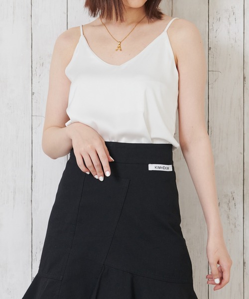 Anuenue(アヌエヌエ)の「とろみ素材キャミソール(キャミソール・レディース・ホワイト/ブラック/ピンク/ミント・2L/S/M/L)」の16枚目の写真