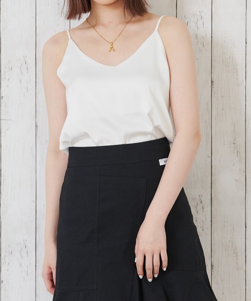 Anuenue(アヌエヌエ)の「とろみ素材キャミソール(キャミソール・レディース・ホワイト/ブラック/ピンク/ミント・2L/S/M/L)」の18枚目の写真