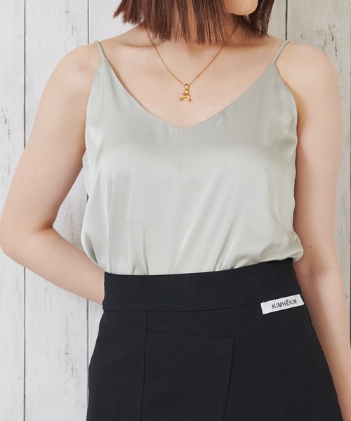 Anuenue(アヌエヌエ)の「とろみ素材キャミソール(キャミソール・レディース・ホワイト/ブラック/ピンク/ミント・2L/S/M/L)」の22枚目の写真