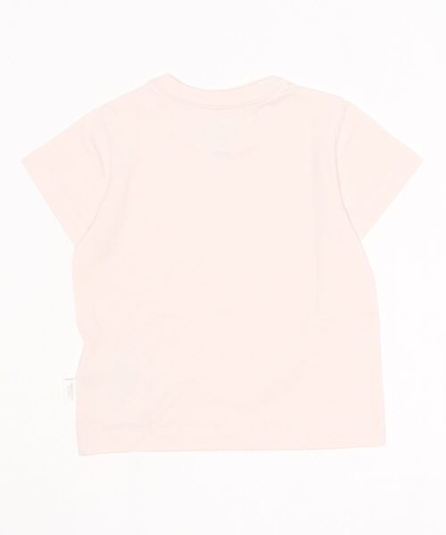gelato pique（ジェラートピケ）の「【BABY】 クッキーロゴ baby Tシャツ（ベビーパジャマ/スリーパー・キッズ・オフホワイト/ピンク・80/70）」の8枚目の写真