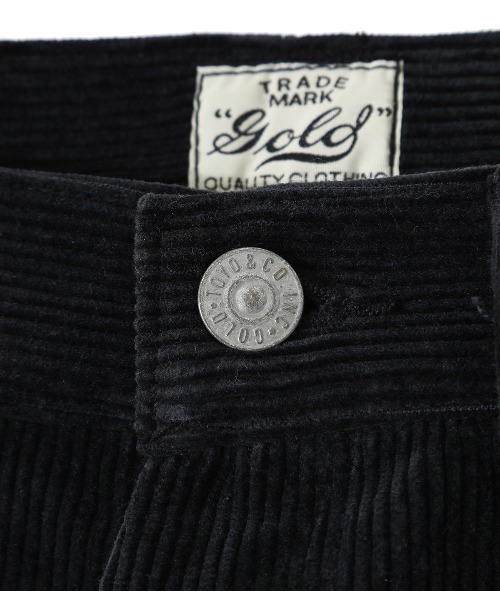 GOLD（ゴールド）の「GOLD / ゴールド：9W CORDUROY 5POCKET WIDE PANTS：21B-GL42225[MUS]（その他パンツ・メンズ・ブラック/ネイビー/ベージュ・SMALL/MEDIUM/LARGE/L）」の8枚目の写真