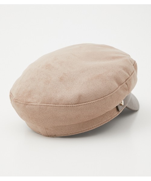 AZUL by moussy（アズールバイマウジー）の「ECO SUEDE MARINE CASQUETTE/エコスエードマリンキャスケット（キャスケット・レディース・ブラック/ベージュ/ダークグレー・FREE）」の6枚目の写真