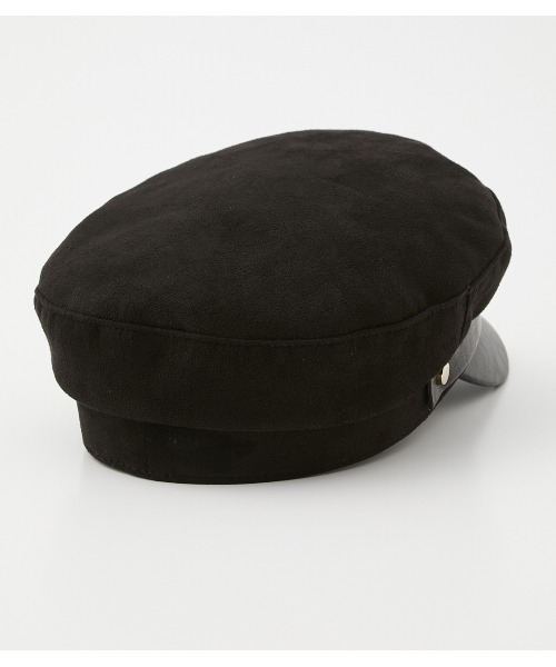 AZUL by moussy（アズールバイマウジー）の「ECO SUEDE MARINE CASQUETTE/エコスエードマリンキャスケット（キャスケット・レディース・ブラック/ベージュ/ダークグレー・FREE）」の12枚目の写真