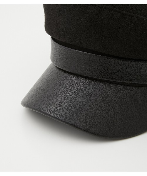 AZUL by moussy（アズールバイマウジー）の「ECO SUEDE MARINE CASQUETTE/エコスエードマリンキャスケット（キャスケット・レディース・ブラック/ベージュ/ダークグレー・FREE）」の14枚目の写真