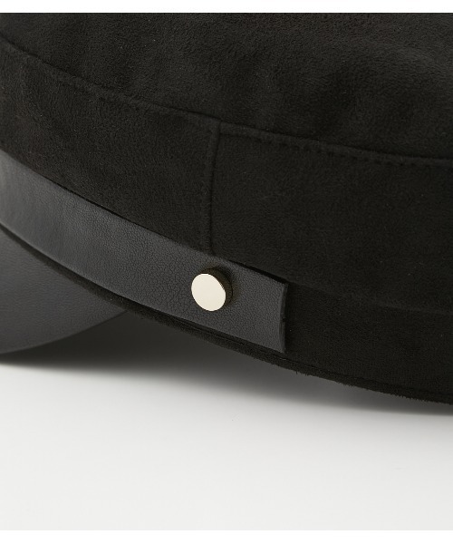 AZUL by moussy（アズールバイマウジー）の「ECO SUEDE MARINE CASQUETTE/エコスエードマリンキャスケット（キャスケット・レディース・ブラック/ベージュ/ダークグレー・FREE）」の15枚目の写真