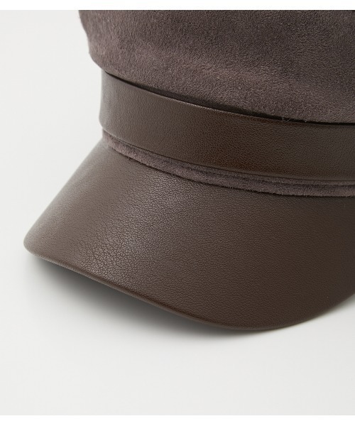 AZUL by moussy（アズールバイマウジー）の「ECO SUEDE MARINE CASQUETTE/エコスエードマリンキャスケット（キャスケット・レディース・ブラック/ベージュ/ダークグレー・FREE）」の20枚目の写真