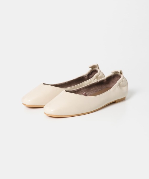 SENSE OF PLACE by URBAN RESEARCH（センスオブプレイスバイアーバンリサーチ）の「スクエアトウセンターシームフラットシューズ（パンプス・レディース・ブラック/アイボリー/マスタード/ブラウン・LARGE/SMALL/MEDIUM）」の12枚目の写真