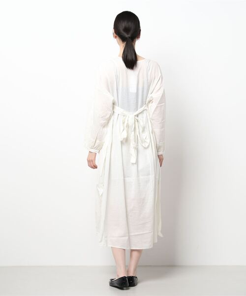 チャイハネ（チャイハネ）の「【チャイハネ】ジプラー刺繍カシュクールワンピース（ワンピース・レディース・ホワイト/オレンジ/ブルー・FREE）」の5枚目の写真