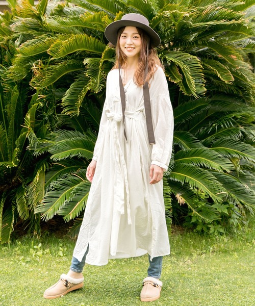 チャイハネ（チャイハネ）の「【チャイハネ】ジプラー刺繍カシュクールワンピース（ワンピース・レディース・ホワイト/オレンジ/ブルー・FREE）」の22枚目の写真