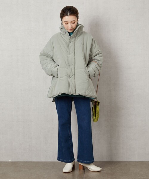 FREAK'S STORE（フリークスストア）の「▽【WEB限定】HEATESショートコート(ショートダウン)（ダウンジャケット/コート・レディース・ブラック/ベージュ/イエロー/ブルー/ナチュラル・ﾌﾘ-）」の8枚目の写真