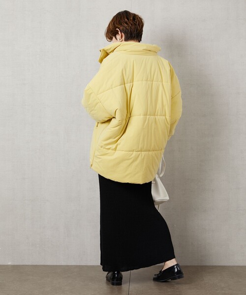 FREAK'S STORE（フリークスストア）の「▽【WEB限定】HEATESショートコート(ショートダウン)（ダウンジャケット/コート・レディース・ブラック/ベージュ/イエロー/ブルー/ナチュラル・ﾌﾘ-）」の19枚目の写真