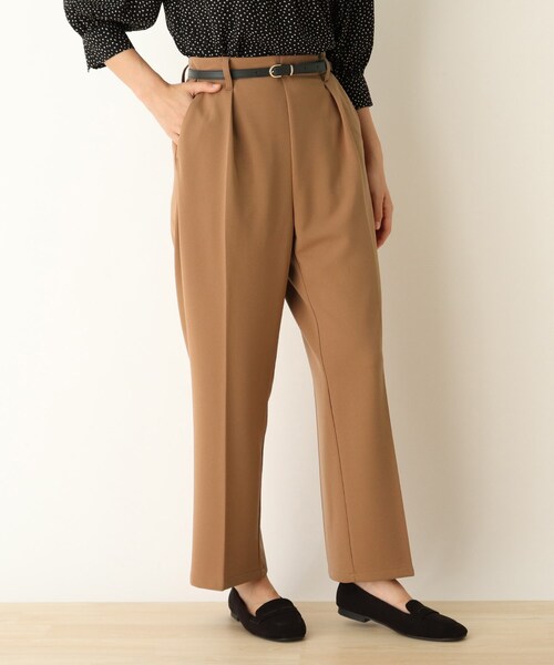 DRESKIP（ドレスキップ）の「◆ニットツイルベルト付きワイドパンツ（その他パンツ・レディース・ブラック/カーキ/キャメル・02/03/04）」の3枚目の写真