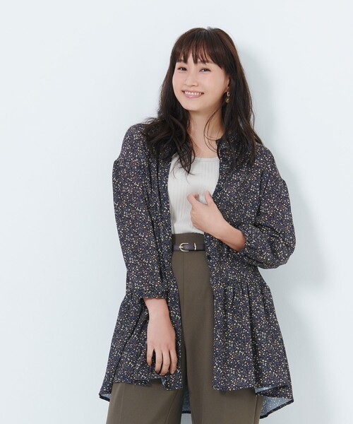 DRESKIP（ドレスキップ）の「◆ニットツイルベルト付きワイドパンツ（その他パンツ・レディース・ブラック/カーキ/キャメル・02/03/04）」の14枚目の写真