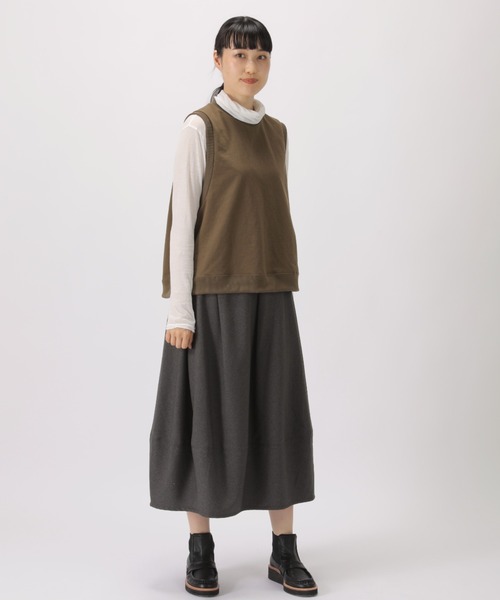 zuccaズッカオリーブ色 キルティングベスト ZUCCa（ズッカ）の「(L)Z_iconインレー/ベスト（ベスト）」 - WEAR